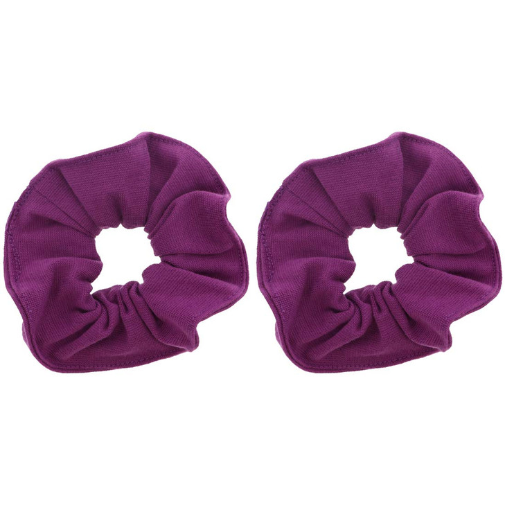 Large Solid Scrunchie Set of 2 Purple