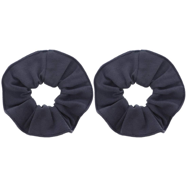 Large Solid Scrunchie Set of 2 Dark Grey