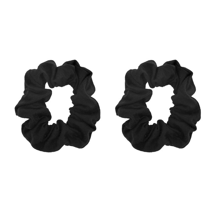 Set of 2 Solid Scrunchies Black
