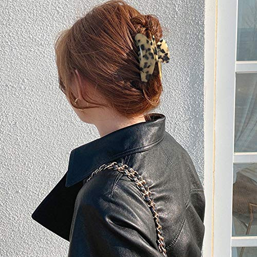 2 Pack Big Hair Claw Clips Tortoise Shell Nonslip Large Claw Clip For Women Celluloid Leopard Print Jaw Clips For Thick