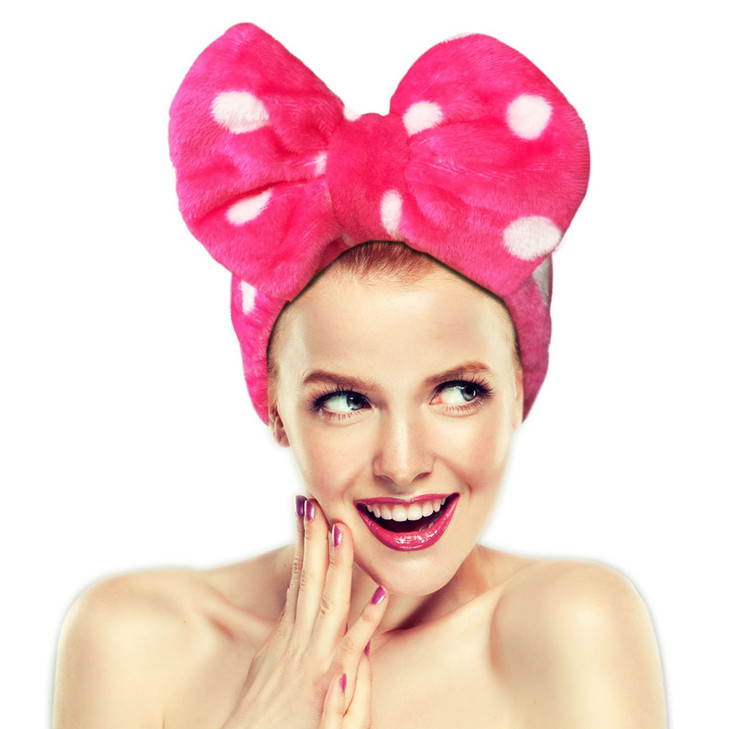 Hairizone Makeup Wrap Headband for Facial Wash Shower Hairband Adjustable Elastic Bowknot Cosmetics Hair Band for Women