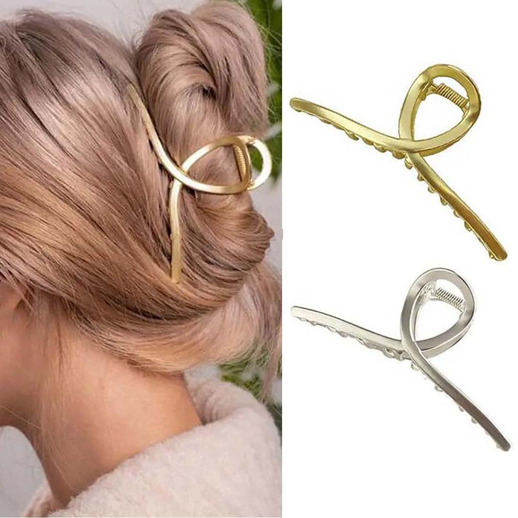 Cubahop Vintage Large Hair Claw Clips Strong Hold Hair Jaw Clips Metal Claw Clips Clamp Hair Clips Hair Accessories for
