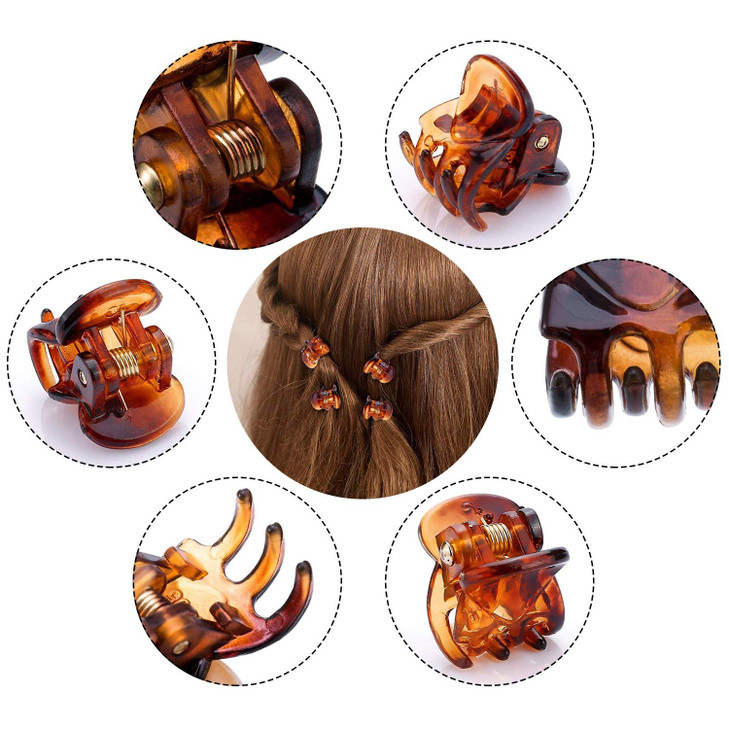 Mini Hair Claw Clips for Girls and Women Funtopia 72 Pcs Small Hair Clips Pins Clamps Non Slip Tiny Plastic Jaw Clips As