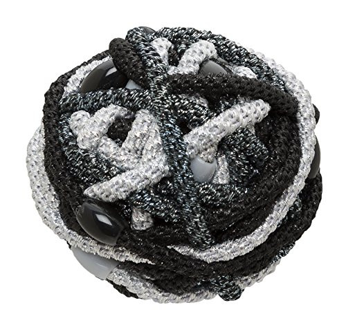 L Erickson Narrow Grab Go Pony Ball Black Metallic Set of Thirty Exceptionally Secure with Gentle Hold