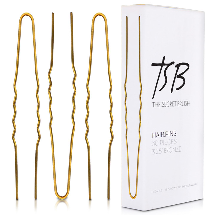 TSB Fura No1 Professional Black Jumbo Hair Pins Set of 30325 inches 3x Retention Vintage Style Ideal for Weddings Fashio