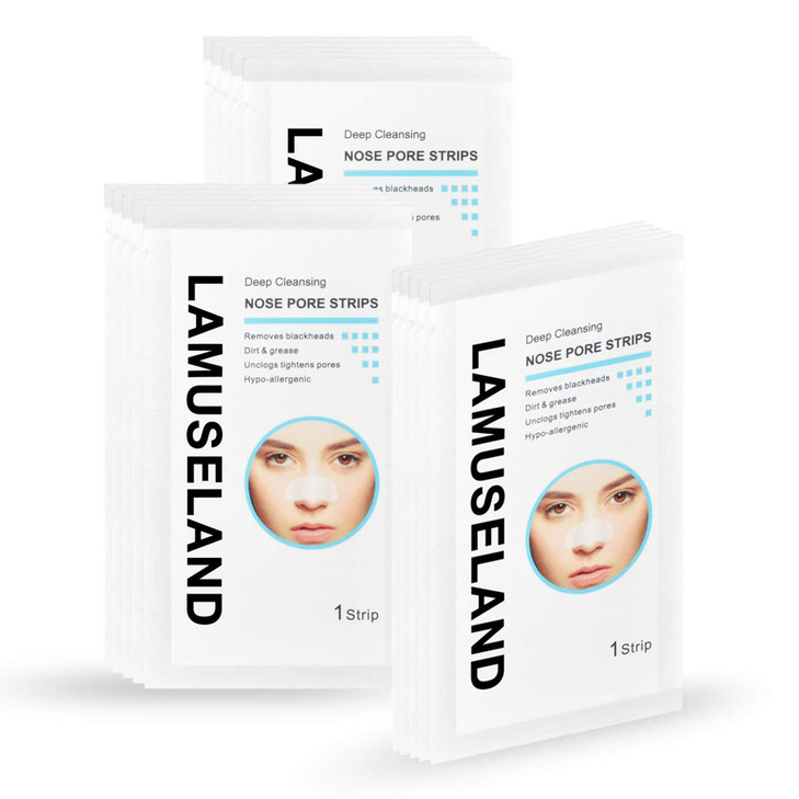 LAMUSELAND Deep Cleansing Pore Strips, 30 Pcs Nose Strip Set for Blackhead Removal Cleaner Facial Mask for Women Men (30 Strips) online at globaldelivered