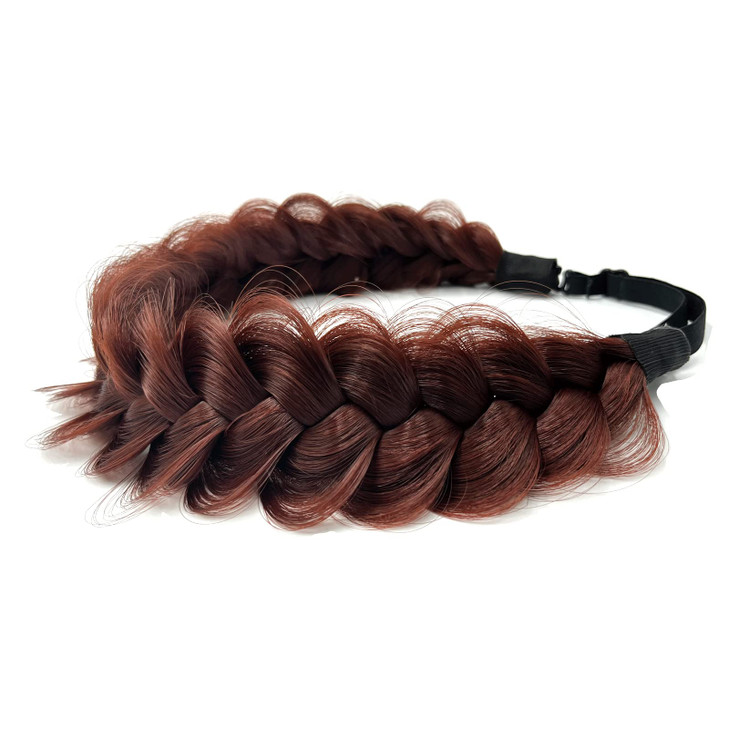 STHEJFB Braid Headband 2 Strands Messy Classic Chunky Plaited Wide Braids Elastic Stretch Quality Synthetic Braided Head
