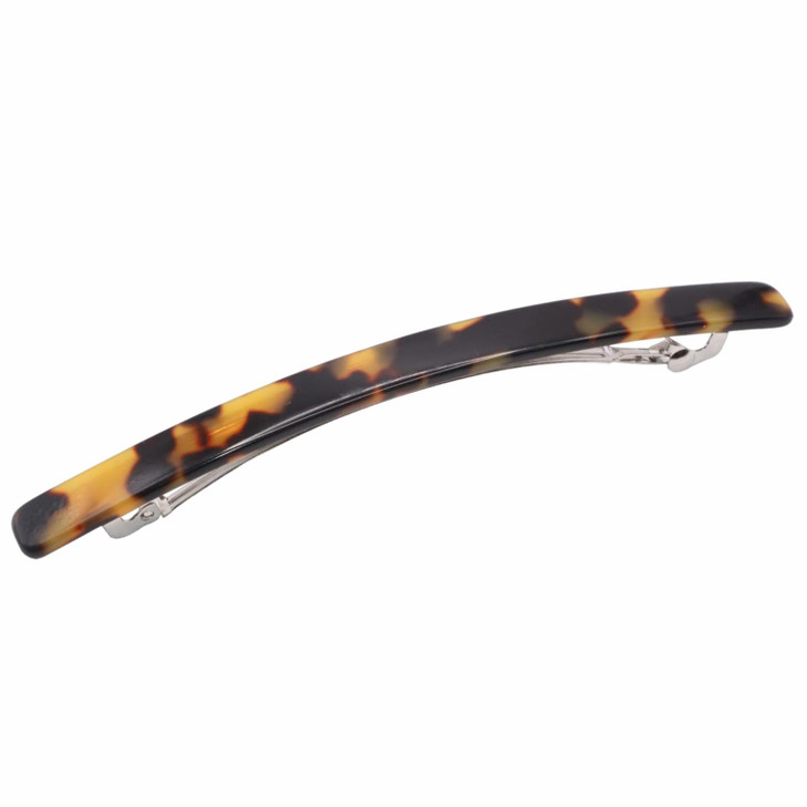 French Amie Long and Thin Large 4 Celluloid Automatic Handmade Hair Clip for Girls Strong Hold No Slip Grip Hair Claw Cl