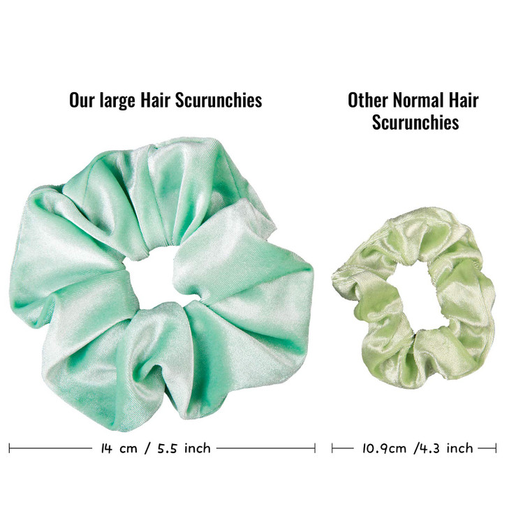 Whaline Pastel Hair Scrunchies Large Velvet Elastic Scrunchy Bobbles Ice Cream Color Hair Bands Soft Hair Ties Hair Acce