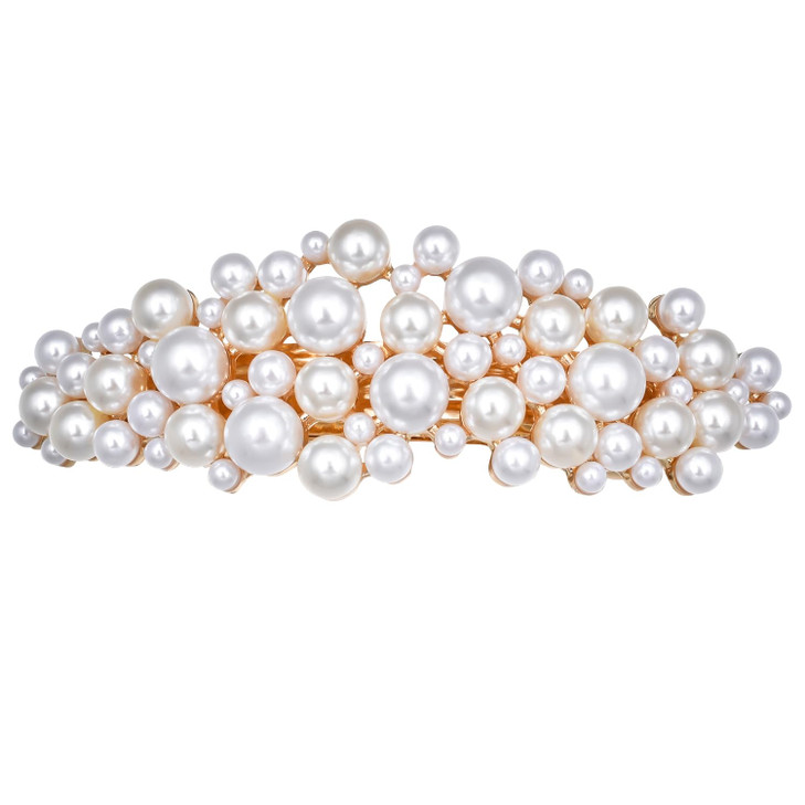 Vintage Pearl Hair Barrettes Sparkly Wedding Crystal Hair Clips French Dedign Bridal Fashion Bling Rhinestons Hair Pins