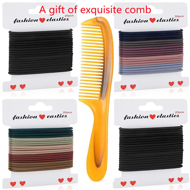 Aigee Hair Elastics, High Stretch Rubber Hair Band, No Metal No Damage, Hair Band Dia 1.58 IN Thk 0.1 IN Or 2.5mm, Suitable for women and men (Value online at globaldelivered
