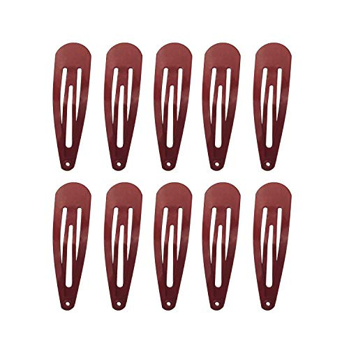 Motanar 50 Pack of Snap Hair Clips Hair Barrettes for Kids Girls and Women 50 mm Coffee