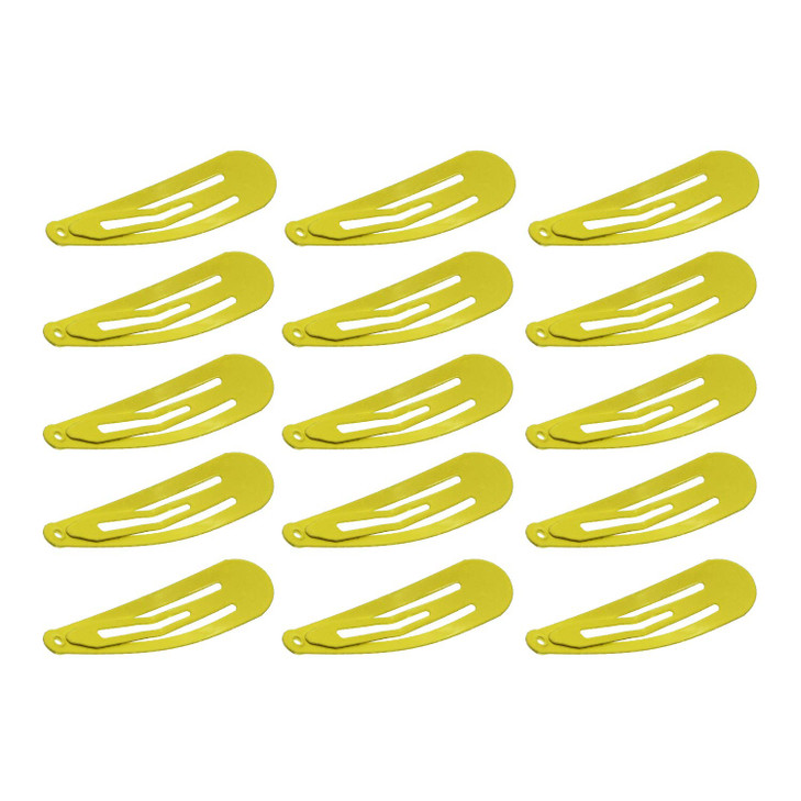 Motanar 50 Pack of Snap Hair Clips Hair Barrettes for Kids Girls and Women 50 mm Yellow