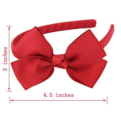7Rainbows Cute Yellow Gold Bow Headband for Girls Toddlers