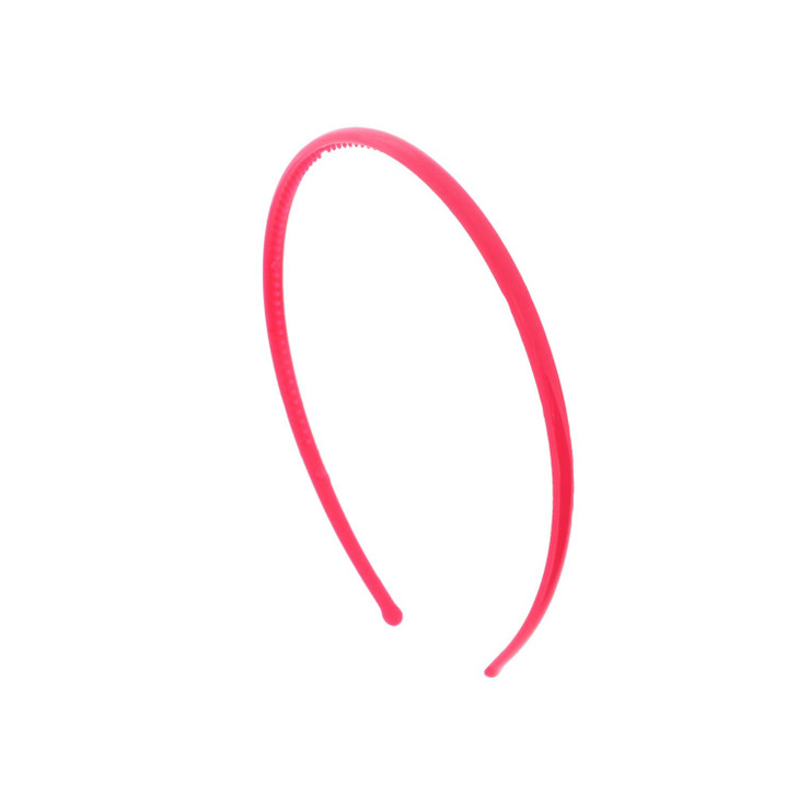 Motique Accessories Thin Plastic Headband Set of 8Hot Pink