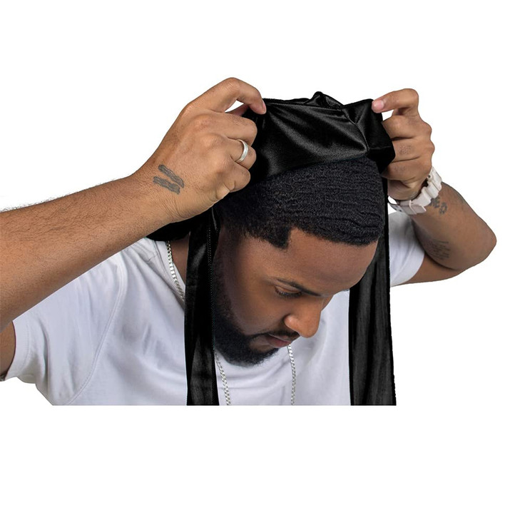 ForceWave Silky Durag for Men Wave Cap Satin Dorag for Men Women 360 Wave Black online at globaldelivered