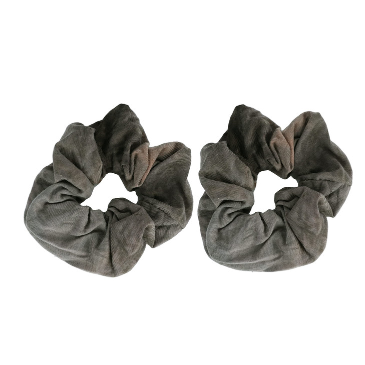 Rainbow MultiColor Hair Tie Scrunchies Set of 2 Brown