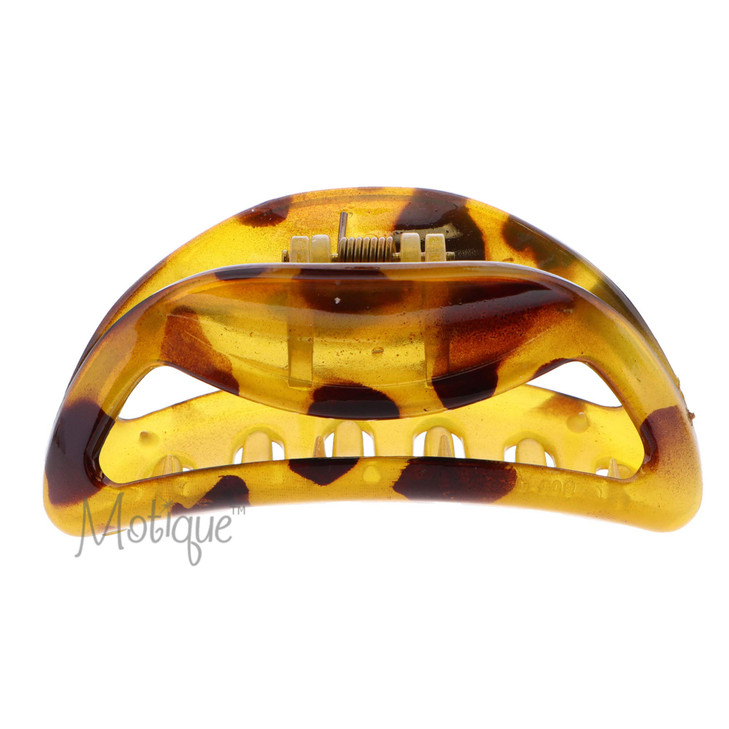 35 Inch Cutout Acrylic Jaw Clip Hair Claw Clip For Women Gold Leopard Print