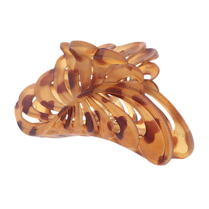 Womens 5 inch Large Jaw Clip Hair Claw with Tortoise leaf design Tortoise