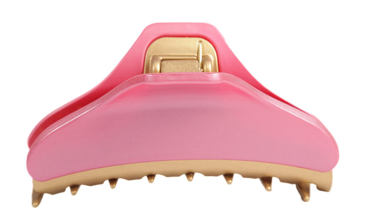 Caravan Peach Painted French Hair Claw with Gold Highlights