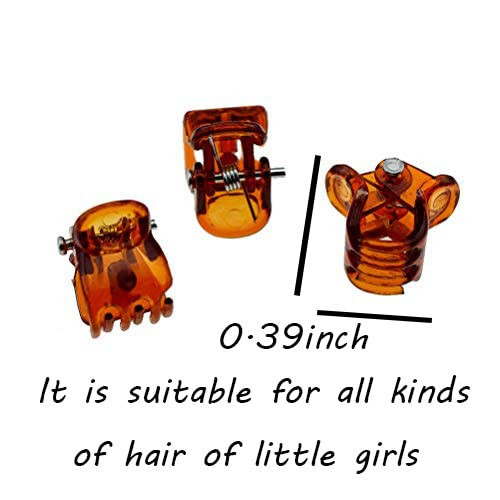 100pcpack 1cm Hair Claws Clip for Women Girls Plastic Mini Hairpin Hair Clip Clamp Hair Accessories Gifts 100pcs brown