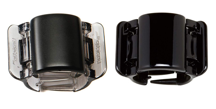Linziclip Hair Jawclip Midi Black Solid Black Matte Bundle 2pack