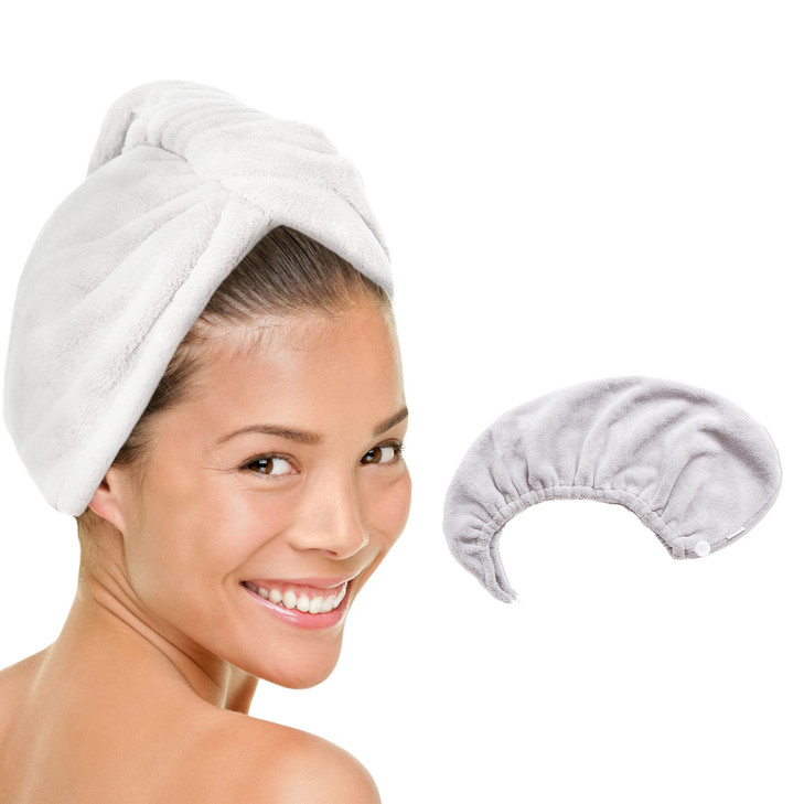 MICRODRY UltraAbsorbent Hair Towel Wrap for Long Hair or Short Hair QuickDrying Microfiber Hair Towels MachineWashable H