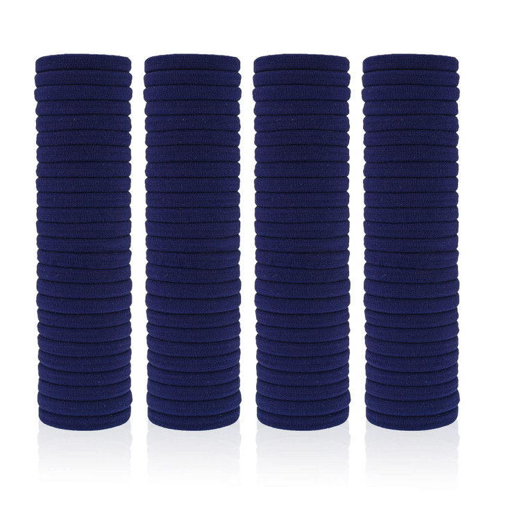 100 Pack Seamless Hair Ties for Women Girls Ponytail Holders for Thick Hair Navy