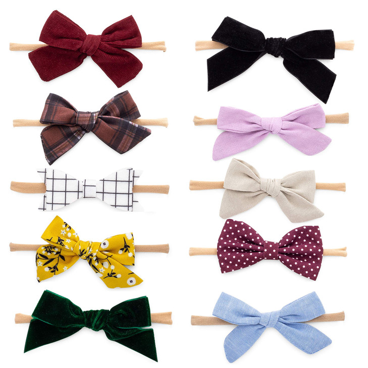 Parker Baby Girl Headbands and Bows Assorted 10 Pack of Hair Accessories for Girls The Anne Set