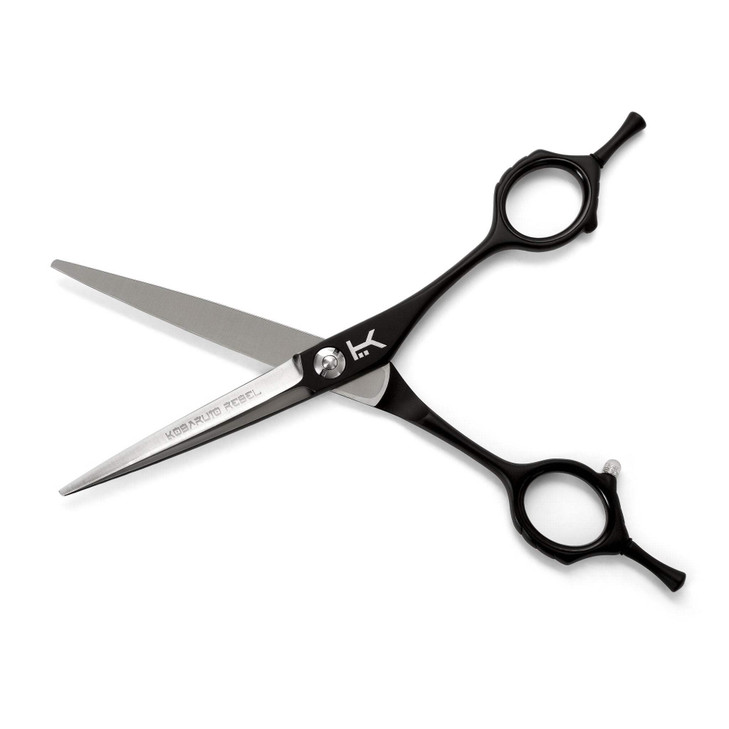 Very Sharp Kobaruto Rebel 440c Silver Black Cobalt 6 Hairdressing Shears for Stylists and Barbers