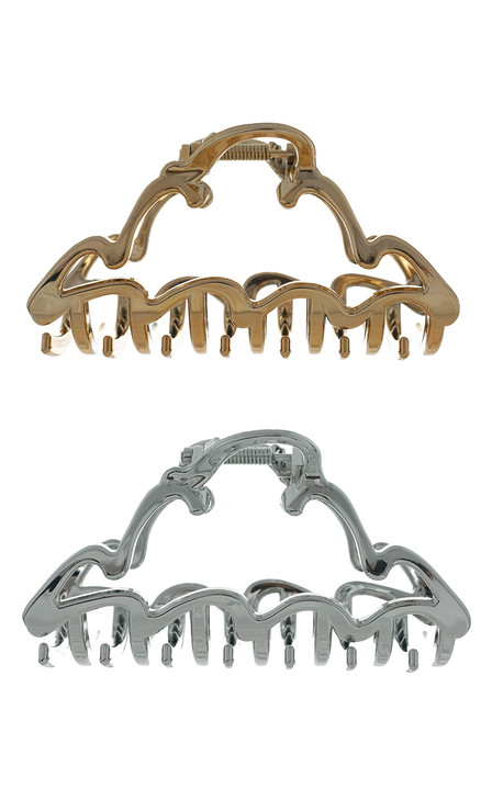 Ouidad Made for Curls XL Claw Clips Gold and Silver 2 Count