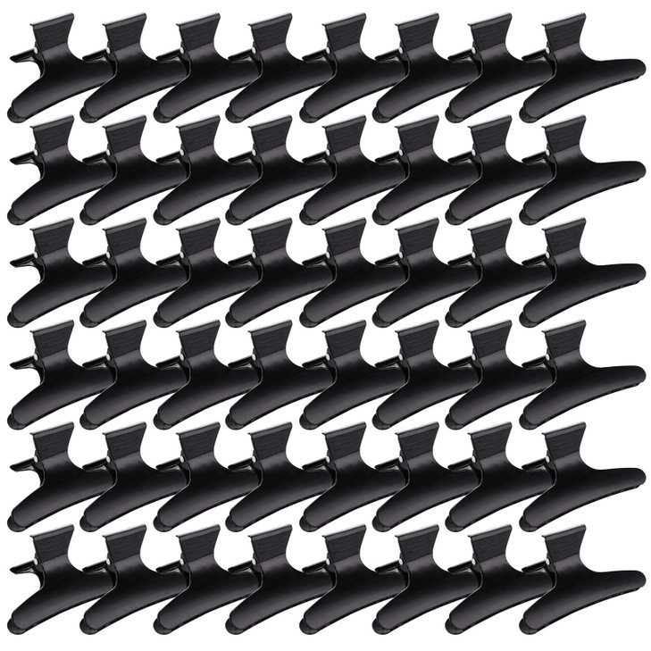 Yarlung 48 Pack Butterfly Hair Clamps Hair Claw Clips Salon Hair Barrettes for Styling Sectioning Cutting and Coloring B