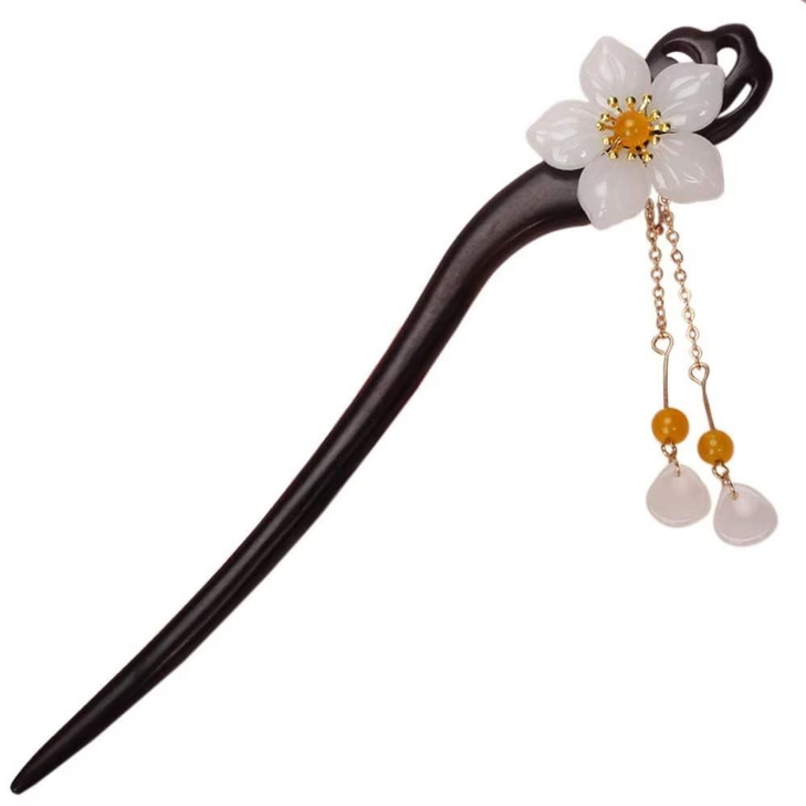 Wooden Hair Stick for Women Girl 708 Black Ebony Carved Hair Pins for Long Hair Handmand Hair Accessories for Buns Ytang