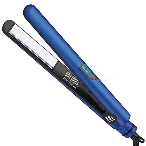 Hot Tools Professional Radiant Blue MicroShine Titanium Flat Iron 1 Inch