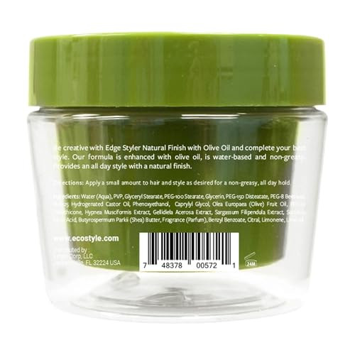 Ecoco Eco Styler Natural Finish Pomade with Olive Oil Edge Styler Strong Hold 3 oz