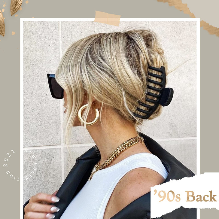 LILIEBE 4.8' Extra Large Hair Claw Clips for Long Thick Hair, Strong Hold Big Banana Clips Hair for Women and Girls, 6 PCS (Chic, Grey & Navy, Clear online at globaldelivered