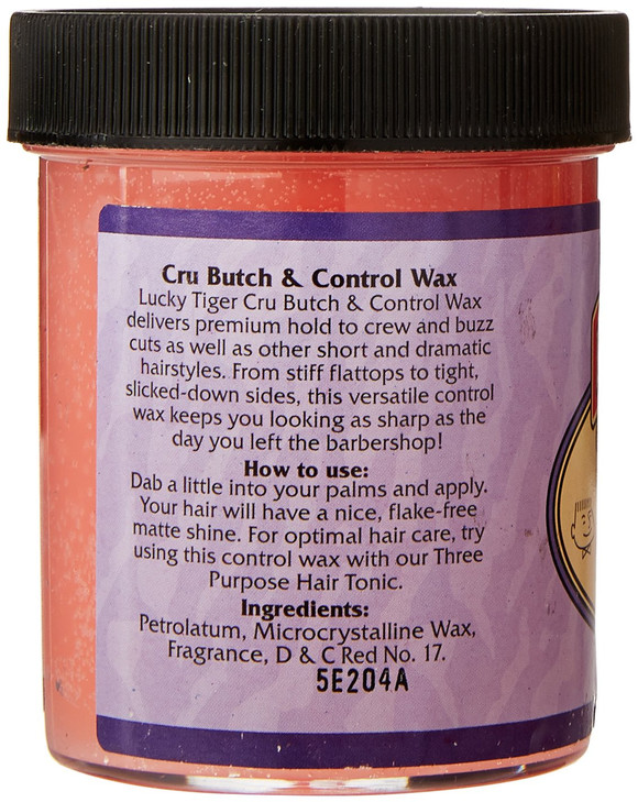 Lucky Tiger CruButch Control Wax 35 oz Premium Hair Styling Wax for Crew Cuts Buzz Cuts Short Hairstyles Strong Hold Mat