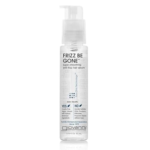 GIOVANNI ECO CHIC Frizz Be Gone Super Smoothing AntiFrizz Hair Serum Adds Shine Seals in Color Infused with Natural Bota