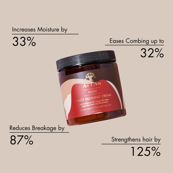 As I Am Twist Defining Cream 8 Ounce with Castor oil and Phytosterols