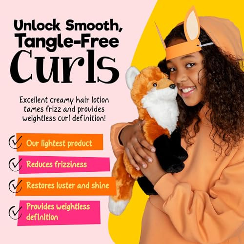 CurlyKids Curl Defining Lotion Lightweight Creamy Hair Lotion for FrizzFree Soft Defined Curls Kids Haircare for Curly K