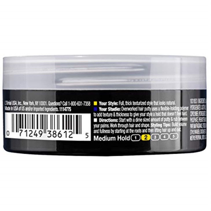Loreal Paris Studio Line Texture and Control Overworked Hair Putty 17 Oz 3 Pack