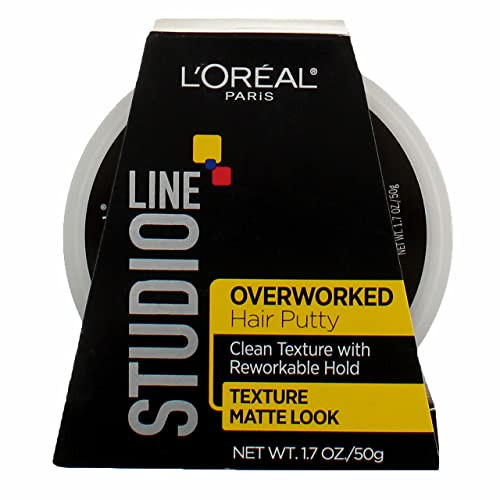 LOreal Paris Studio Line Overworked Hair Putty 17 Ounce Pack of 5