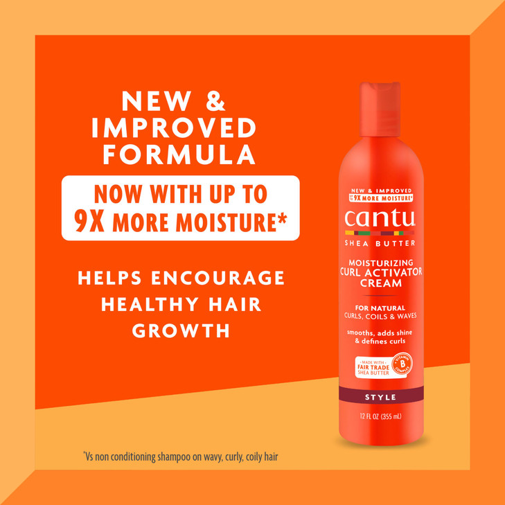Cantu Shea Butter for Natural Hair Moisturizing Curl Activator Cream 12 Fl Oz