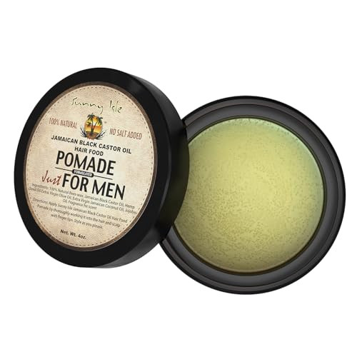 Sunny Isle Jamaican Black Castor Oil Hair Food Pomade For Men 4 oz For Dry Scalp Hair Breakage Growth Stimulation Frizz