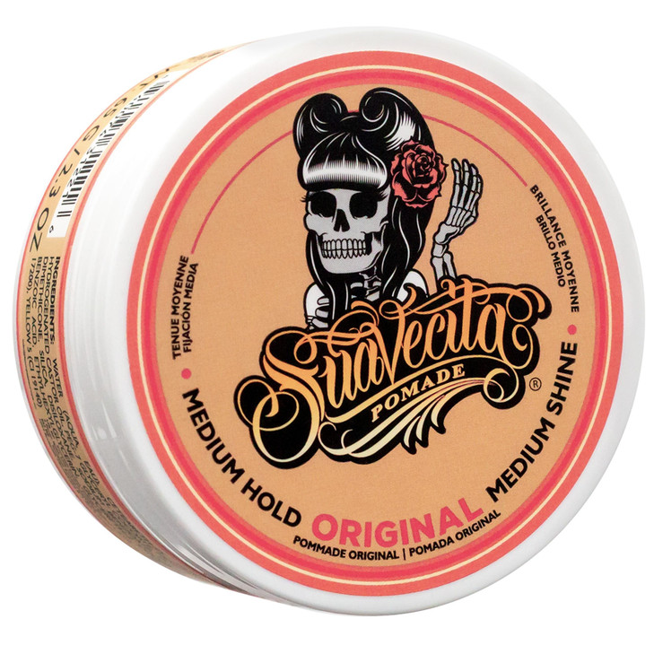 Suavecita Pomade for Women 23 oz Can Medium Hold High Shine Water Based Wax Like Flake Free All Day Hair Free Gel Hairst