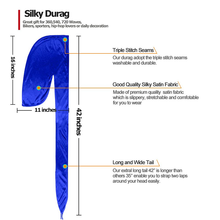 4 Pcs Silky Men Durag Headwraps with Long Tail and 4 Pcs Silk Wave Cap Perfect for 360 Waves Multicolor online at globaldelivered