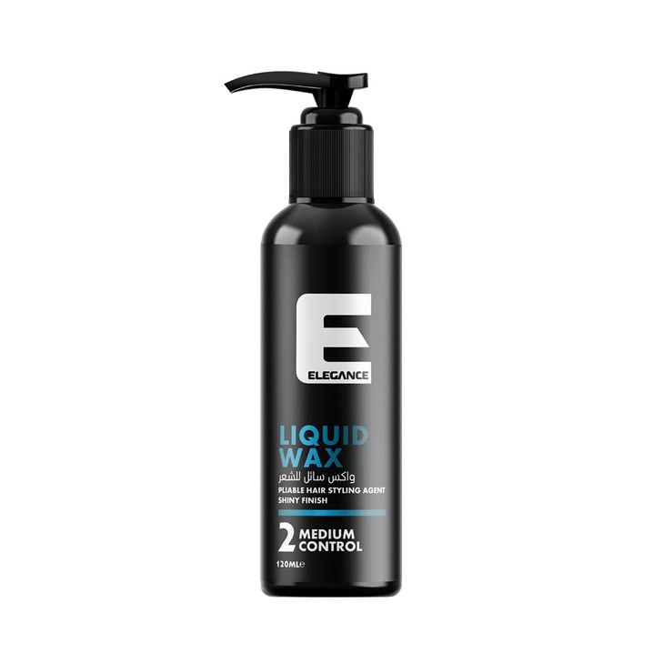 Elegance Liquid Hair Wax 405 Oz Hybrid Formula Medium Control and Shine Easy to Use