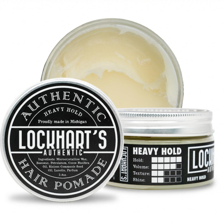 Lockharts Heavy Hold Handcrafted Pomades for Men Worlds Strongest Oil Based Pomade Humidity Sweat Proof Low Shine Heavie