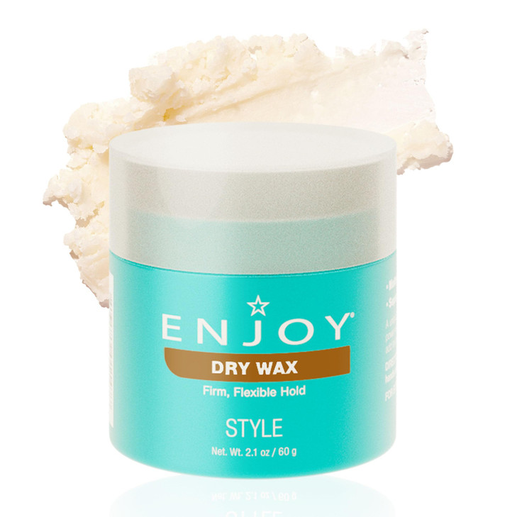Enjoy Dry Wax Non Greasy Pliable Texture Hair Wax Firm Flexible Hold Natural Matte Finish 21 Oz
