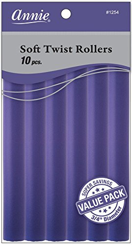 Annie Soft Twist Rollers Purple 7 Inch 10 Count